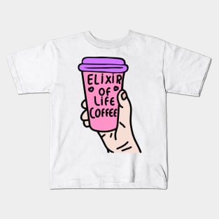 Elixir Of Life Coffee Kids T-Shirt